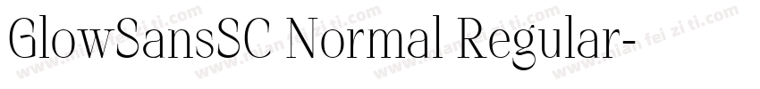 GlowSansSC Normal Regular字体转换